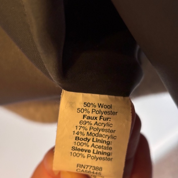 J. Crew Gray Coat with Faux Fur hood - Picture 6 of 6